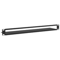 Lutron LUT-19AV-1U AV Rack; Holds Up to 4 Lutron Control Interfaces Units; Mounts in Standard 19" AV-1U Racks; Steel; Black Powder Coat Finish