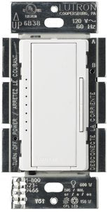 Lutron MACL-153M-WH Maestro LED+ Dimmer Switch; 150W LED; Single Pole / Multi-Location; No Neutral Required; 120V; White