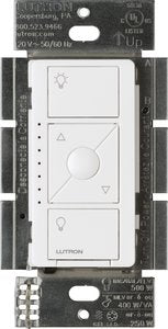 Lutron PD-5NE-WH Caseta Original Smart Dimmer Switch for ELV+ Lighting; Phase Selectable; 250W LED / 400VA MLV / 500W ELV; Neutral Required; 120V; White