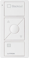Lutron PJ2-3BRL-TSW-S03 Pico 3-Button Raise/Lower Blackout Remote With Text - (Snow | Satin)