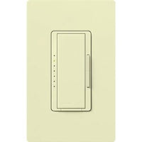 Lutron RRD-PRO-AL Maestro RF PRO LED+ Dimmer; Works with RA2 / RA3 Systems; Phase Selectable; LED /  ELV /  MLV; Neutral Optional; 120V; Almond