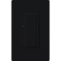 Lutron RRD-PRO-BL Maestro RF PRO LED+ Dimmer; Works with RA2 / RA3 Systems; Phase Selectable; LED /  ELV /  MLV; Neutral Optional; 120V; Black