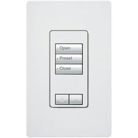 Lutron RRD-W3BRL-LA seeTouch Wall Keypad; Works with RA3 Systems; 3 Button (Grouped) with 1 Raise / Lower; Neutral Required; 120V; Light Almond