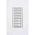 Lutron RRD-W7B-WH seeTouch Wall Keypad; Works with RA3 Systems; 7 Button; Neutral Required; 120V; White
