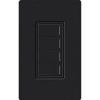 Lutron RRST-W4B-MN Sunnata RF 4-Button Wall Keypad for RA3 Systems; Neutral Required; 120-277V; Midnight