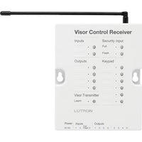 Lutron RR-VCRX-WH RadioRA 2 Car Visor Receiver Unit; Works for RA3 Systems; Contact Closure Inputs / Outputs; 9VDC Adapter Included; White