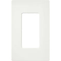 Lutron SC-1-GL Claro 1 Gang Wall Plate for Decorator-Style Dimmers; Switches; and Outlets; Satin Finish; Glacier White