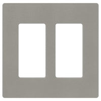 Lutron SC-2-CS Claro 2 Gang Wall Plate for Decorator-Style Dimmers; Switches; and Outlets; Satin Finish; Cobblestone