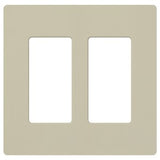 Lutron SC-2-CY Claro 2 Gang Wall Plate for Decorator-Style Dimmers; Switches; and Outlets; Satin Finish; Clay
