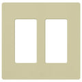 Lutron SC-2-SA Claro 2 Gang Wall Plate for Decorator-Style Dimmers; Switches; and Outlets; Satin Finish; Sage