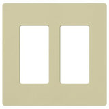 Lutron SC-2-SA Claro 2 Gang Wall Plate for Decorator-Style Dimmers; Switches; and Outlets; Satin Finish; Sage