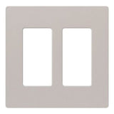 Lutron SC-2-TP Claro 2 Gang Wall Plate for Decorator-Style Dimmers; Switches; and Outlets; Satin Finish; Taupe