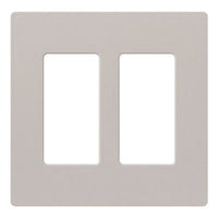 Lutron SC-2-TP Claro 2 Gang Wall Plate for Decorator-Style Dimmers; Switches; and Outlets; Satin Finish; Taupe