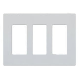 Lutron SC-3-MI Claro 3 Gang Wall Plate for Decorator-Style Dimmers; Switches; and Outlets; Satin Finish; Mist