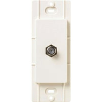 Lutron SC-CJ-BI Claro Coaxial Cable Jack; Fits Decorator-Style Wall Plates; Biscuit