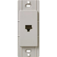 Lutron SC-PJ-TP Claro Telephone Jack; Fits Decorator-Style Wall Plates; Taupe