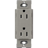 Lutron SCR-15-CS Claro 15A Duplex Receptacle; Decorator-Style Outlet; Satin Finish; Cobblestone