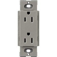 Lutron SCR-15-CS Claro 15A Duplex Receptacle; Decorator-Style Outlet; Satin Finish; Cobblestone
