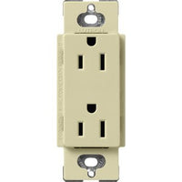 Lutron SCR-15-SA Claro 15A Duplex Receptacle; Decorator-Style Outlet; Satin Finish; Sage