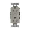 Lutron SCR-20-GFST-CS Claro 20A Tamper Resistant GFCI Duplex Receptacle; Decorator-Style Outlet; Self-Testing; Satin Finish; Cobblestone