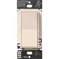 Lutron ST-6ANS-LA Sunnata On / Off Switch; 6A Lighting or 3A 1 / 10HP Motor; Single Pole / Multi-Location; Light Almond