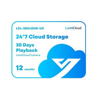 Luminys LCL-30CLOUD-UC LumiCloud 24/7 Storage, 30-Day Rolling Playback for (1) LumiCloud Direct-to-Cloud Camera, 1-Year