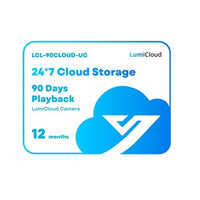 Luminys LCL-90CLOUD-UC LumiCloud 24/7 Storage, 90-Day Rolling Playback for (1) LumiCloud Direct-to-Cloud Camera, 1-Year