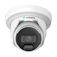 Luminys N3T-5DA2 N3-D 5MP Network LumiDeterrent Flashing White-light Turret Camera, 2.8mm Lens, White