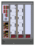 LifeSafety Power FPO250/250-3C85D8PE12M/P16-A Dual Voltage Access Power System, 24 Lock and 24 Aux Outputs, Managed, Panduit Enclosure, Gray