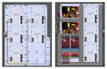 LifeSafety Power FPO150/250-3D8P2M8NLCE6M1/P16C Dual Voltage Access Power System, 16 Managed and 16 Aux Outputs, Networked, Panduit Enclosure, Gray