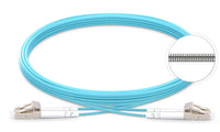 TechLogix M4D-ARM-LCLC-50 Armored OM4 Multimode Duplex LC to LC Fiber Patch Cable, 50m