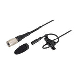 Audio-Technica BP898CW Subminiature Cardioid Condenser Lavalier Microphone, 55" Cable, cW Connector, Black