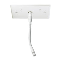 Audio-Technica ES931PMWC Condenser Gooseneck Microphone, Cardioid Polar Pattern, AT8534 Wall / Ceiling Plate Power Module, White