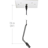Audio-Technica U853RW UniPoint Series UniLine Cardioid Polar Pattern Hanging Microphone, White