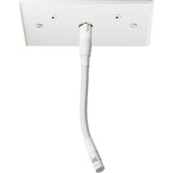 Audio-Technica ES931PMWH ES931 Miniature Hypercardioid Condenser 6" Gooseneck Microphone with Plate-Mount Power Module, White