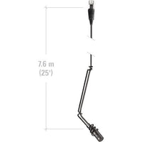 Audio-Technica U853RW UniPoint Series UniLine Cardioid Polar Pattern Hanging Microphone, White