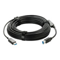 Vaddio USB 3.0 Type Male to Type Male Active Optical Cable, Plenum Rated, 20m, Black (440-1005-065)