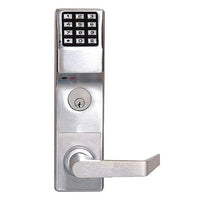 Napco DL4500DBL/26D Digital Door Lock with Straight Lever Trim, Cylinder, Left Hand, 1-3/8 to 1-7/8", 200-User Codes, Satin Chrome Plated