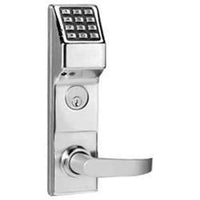 Napco DL5200IC/26D Pushbutton Cylindrical Door Lock, Grade 1, Non-Handed, 2-3/4" Backset, Satin Chrome Finish
