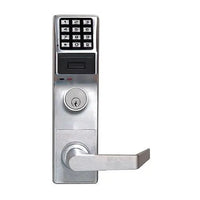 Napco ETPDNS1G/26DCR8 Networx Pushbutton Exit Trim with Proximity Readerfor Cal Royal 9800 , Straight Lever, 5000-User, Satin Chrome