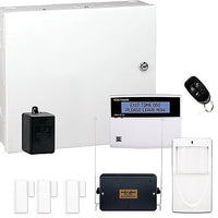 Napco GEM-SS311PAK Gemini Series Kit, GEM-P1632 Panel, GEM-DK1CA LCD Keypad, (3) GEM-TRANSLP Window/Door Transmitter, GEM-PIRPET PIR Motion Sensor, GEM-KEYF Keyfob, GEM-RECV32 Wireless Receiver