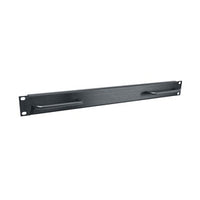 Middle Atlantic BL1-H Flanged Blank Rack Panel with Handles, 1U RMS, Black Brushed and Anodized Aluminum