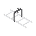 Middle Atlantic CLB-CSB-W18 Ladder Center Support Bracket, 18" Width, Black