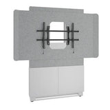 Middle Atlantic FM-DS-4875FW-CD8W Forum Floor-to-Wall Mounted 48" 2-Bay Display Stand for (1) 66" to 75" Display, Light