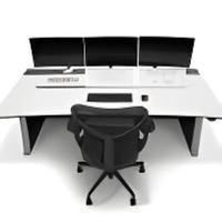 Middle Atlantic LH-XTCMHS LundHalsey x-Type Broadcast Air Console, Medium, 63"W, TAA Compliant