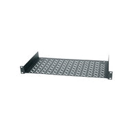 Middle Atlantic UTR1 Mounting Rack Shelf, 10" Depth, 25lb Weight Capacity Rack Mount Shelf, 1U RMS, Steel, Black