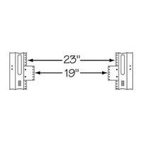 Middle Atlantic 23-19-2 RS Rack Rail Reducer, 2U, 23 to 19" Width
