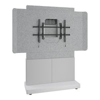 Middle Atlantic FM-DS-4875FS-CD8W Forum Free-Standing 2-Bay Single Display Stand for 66-75" Display, 4U, Light Finish, TAA Compliant