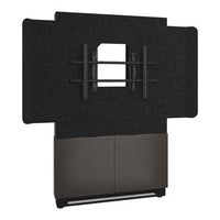 Middle Atlantic FM-DS-4875FW-AA3B Forum Floor-to-Wall Mount 2-Bay Single Display Stand for 42-55" Display, 4U, Dark Finish