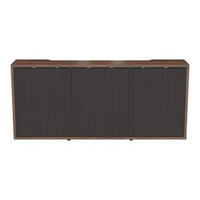 Middle Atlantic C3K3D1HB9A6ZPLBK C3 HPL Woodkit, 3 Bay, 32" High, Montana Walnut with Blackened Legno Doors, TAA Compliant